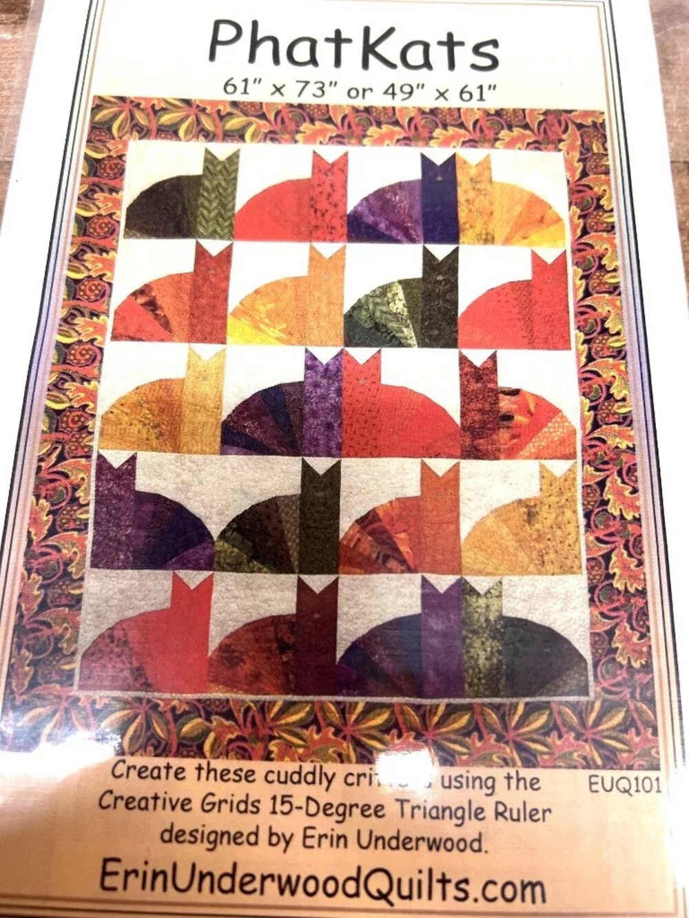 PhatKats Quilt Pattern By Erin Underwood - Two Sizes: 61